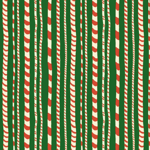 Liberty Quilting Cotton Candy Cane Stripe B
