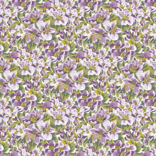 Liberty Quilting Cotton Hillside Rhododendron A