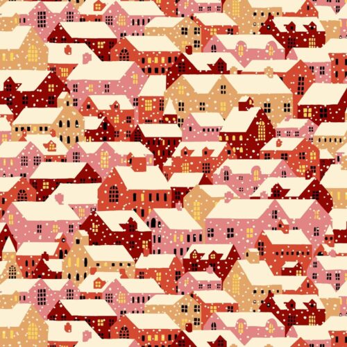 Liberty Quilting Snowy Rooftops B