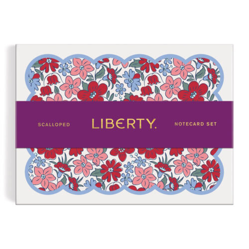 Liberty Scalloped Floral Notecards