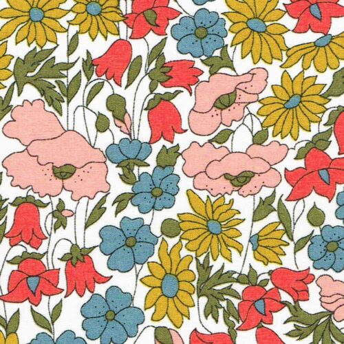 Liberty Fabric Tana Lawn Poppy and Daisy A-40 - Image 3