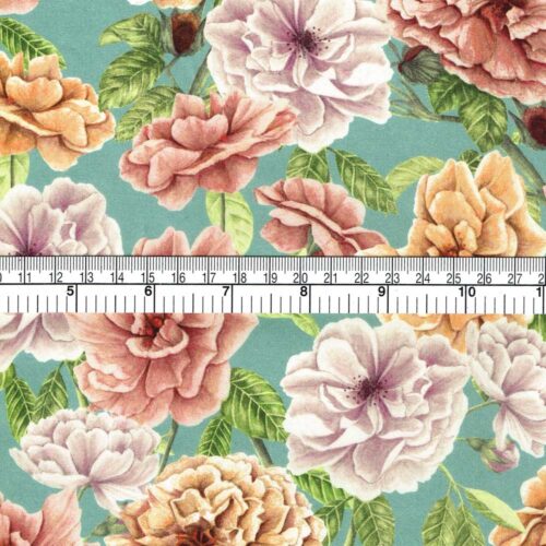 Liberty Fabric Blue Rose Print