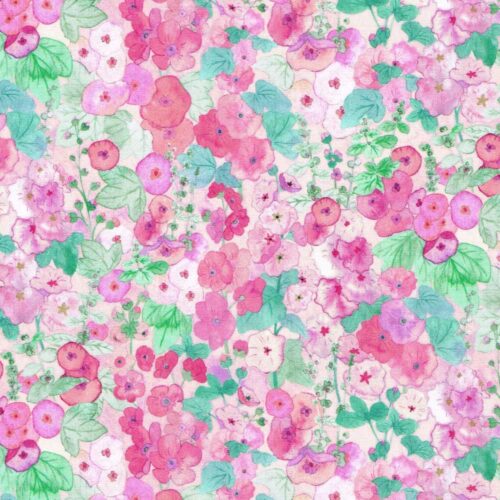 Liberty Fabric Hollyhocks B