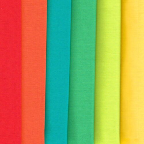 Liberty Fabric Tana Lawn 6 Plain Fat Quarters Citrus Selection 161