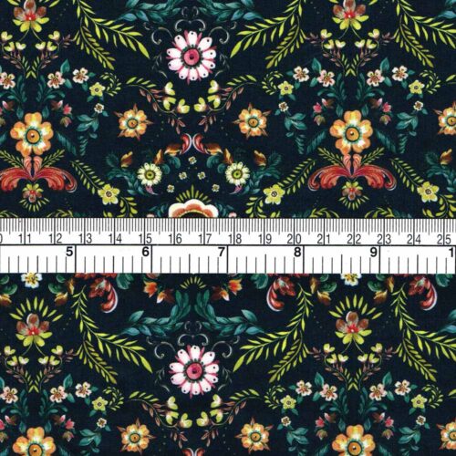 Liberty Tana Lawn Green Arts And Crafts Style Print