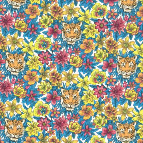Liberty Fabric Tana Lawn Scotty's Tiger E-CC 0.96m Remnant (Box L)