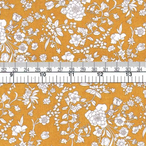 Liberty Tana Lawn Fabric Summer Blooms B Mustard