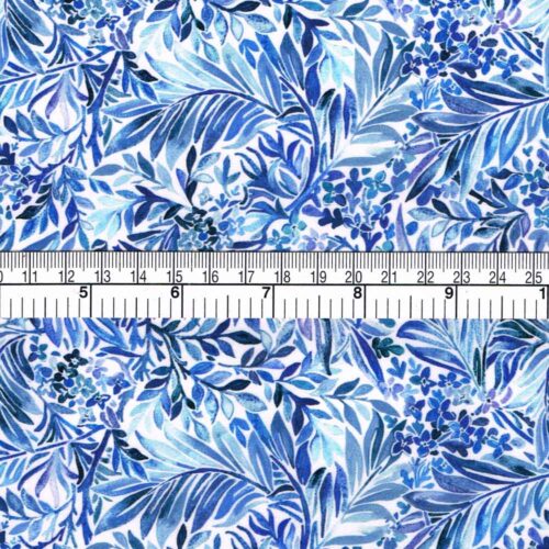 Liberty Tana Lawn Blue Leaf Print