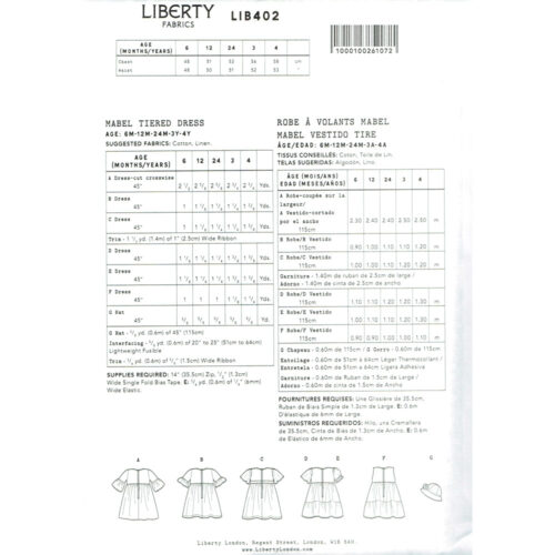 Liberty Dress Pattern Mabel Tiered Dress - Image 4