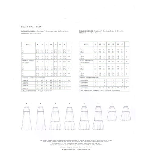 Liberty Dress Pattern Megan Maxi Skirt - Image 2