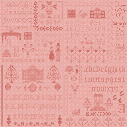 Riley Blake Fabric Meryton Sampler Coral