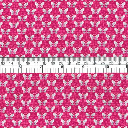 Pink Butterfly cotton fabric