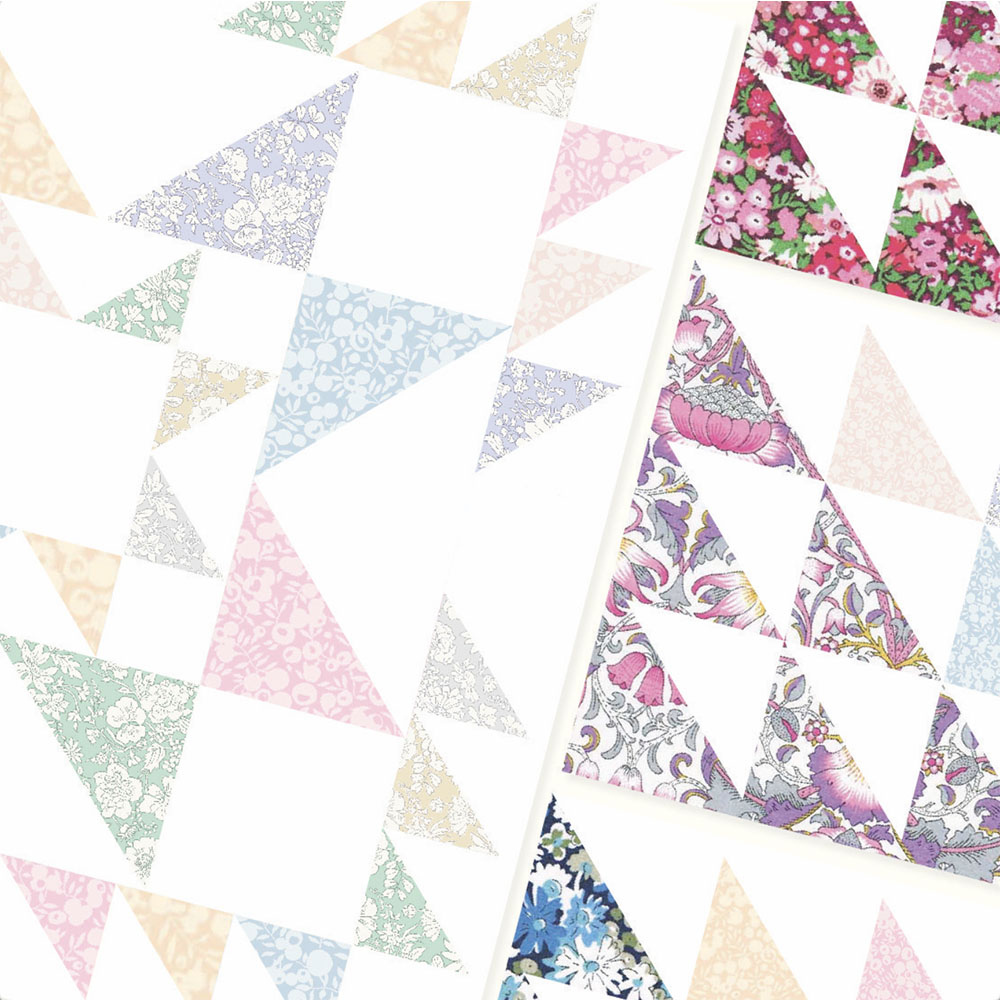 Aurora Stars Rainbow QBOM Liberty Fabric Blocks