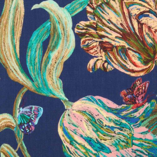 Liberty Fabric Tana Lawn Midnight Sketch
