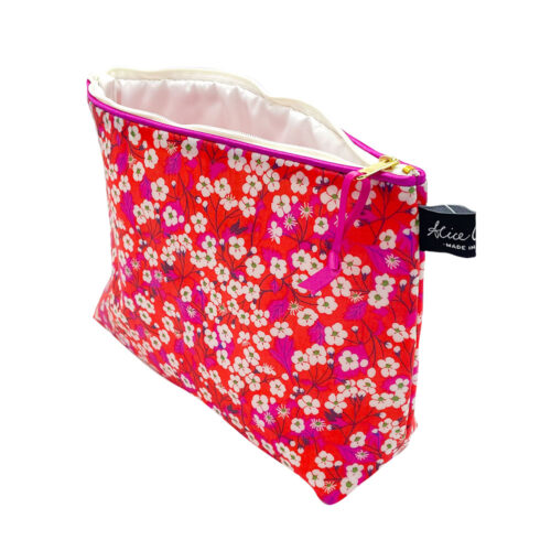 Red Floral Wash Bag