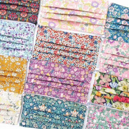 Liberty Fabric Face Covering in Karter G Blue - Image 4