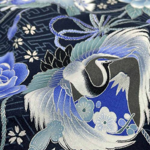 Japanese Printed Cotton Toto Navy 101 - Image 3