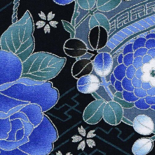 Japanese Printed Cotton Toto Navy 101 - Image 5