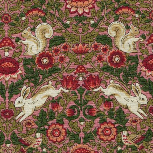 Japanese quilting cotton green and pink