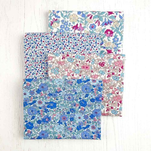 Liberty Fabric Quilting Cotton 4 Fat Quarters Flower Show Midnight Garden: Pastels 270 - Image 2