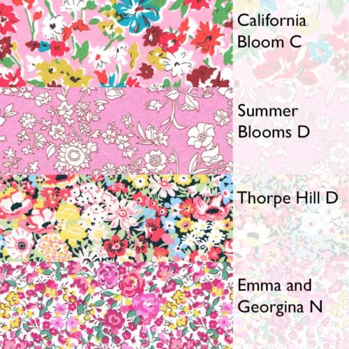Liberty Tana Lawn Fabric Perfect Pinks Fat Quarter Bundle
