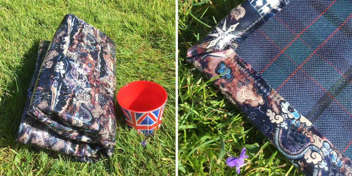 Liberty oilcloth picnic blanket
