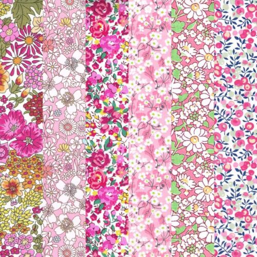 Liberty Fabric Tana Lawn® 6 Fat Quarters Pinks Selection 298