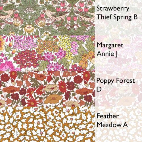 Liberty Tana Lawn Fabric Pink Fall Fat Quarter Bundle