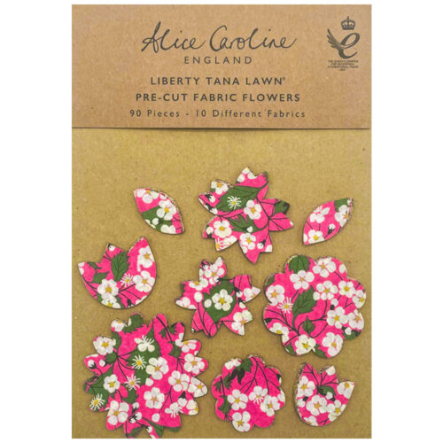 pink liberty tana lawn flower shapes