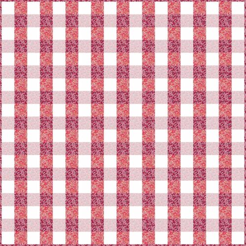 Pink and Red Gingham Patchwork Quilt Kit