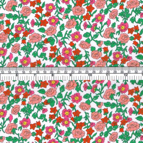 Orange Pink floral Print