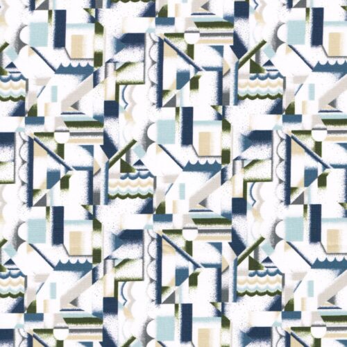 Liberty Poplin Cotton Labyrinth A 1m Remnant (Box AJ)