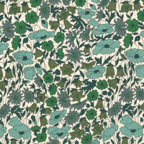 Liberty Fabric Poppy And Daisy AB Green