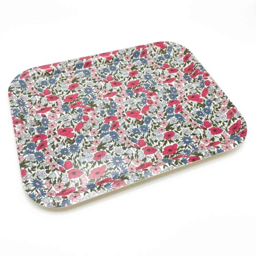 Large Tray In Liberty Poppy And Daisy Purple - Image 2