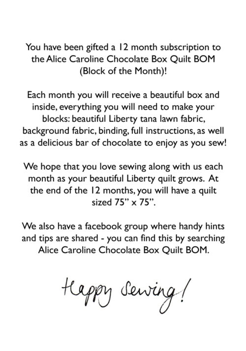 FREE Print at Home Chocolate Box BOM Gifting Card - Image 2