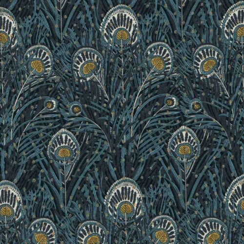 Liberty Queen Hera Spot A | Navy With Metallic Spot Fabric
