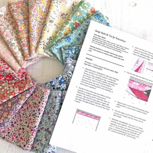 Liberty 'Quilt As You Go' Single Quilt Kit Pack - Image 3