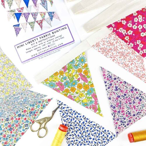 Mini Liberty Fabric Bunting Kit - Blues - Image 3