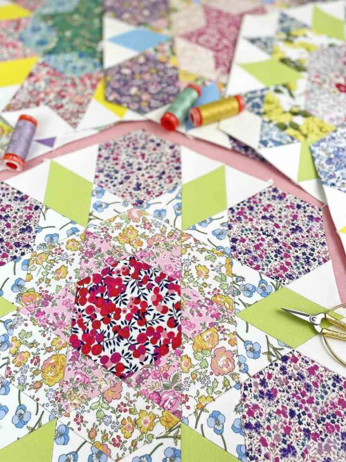 Rainbow Blooms Full Quilt Alice Caroline
