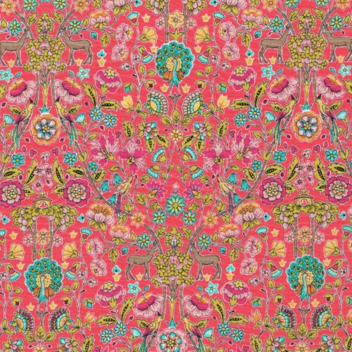 Liberty Crepe De Chine Silk Fabric Palmeira B