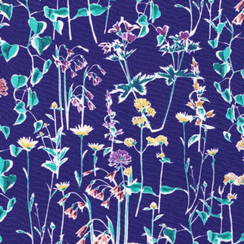 Liberty Crepe De Chine Silk Spring Silhouette 2.75m Remnant (Box AM)