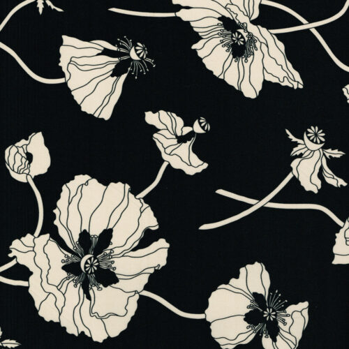 Liberty Belgravia Silk Satin Fabric Fragile Blooms C