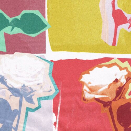 Liberty Silk Satin Patchwork Rose 2.25m Remnant (Box AN)
