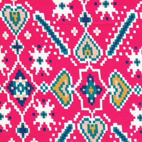 Liberty Silk Satin Tapestry Hearts C 1m Remnant (Box AN)