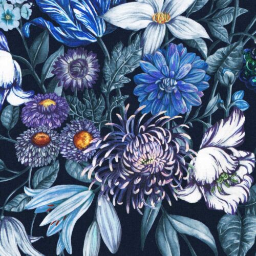 Liberty Fabric Tana Lawn Stately Bouquet C 2m Remnant (Box J)