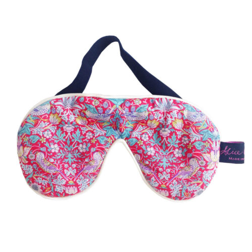 Eye Mask Strawberry Thief Red