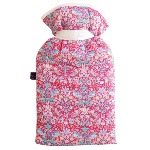 Hot Water Bottle Strawberry Thief Red - Image 3