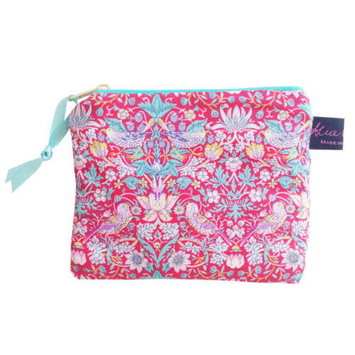 Small Purse Strawberry Thief Red