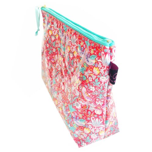 Wash Bag Strawberry Thief Red - Image 3