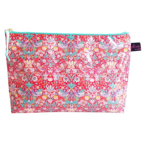 Wash Bag Strawberry Thief Red